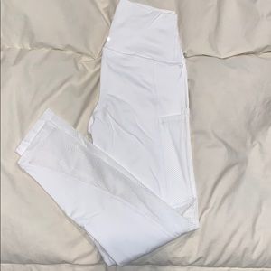 White mesh 7/8 leggings